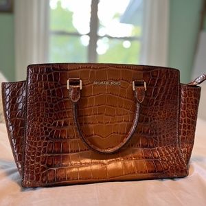 Michael Kors faux croc structured tote